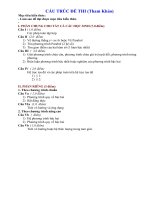 CẤU TRÚC ĐỀ THI HKI KHỐI 10