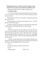 TÌNH HÌNH CƠ BẢN VỀ TỰ NHIÊN   KINH TẾ  XÃ HỘI VÀ  THỰC TRẠNG CÔNG TÁC QUẢN LÝ