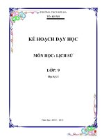 Kế hoạch bộ môn Lịch sử 6+9 chuẩn KTKN (Sơn Hà)