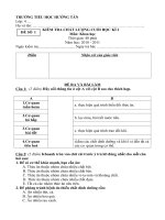 ĐÊ KIỂM TRA KHOA HỌC CUỐI HKI/ 2010-2011