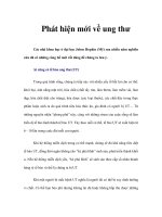 Phát hiện mới về ung thư