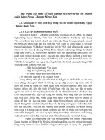 Thực trạng nội dung kế tóan nghiệp vụ cho vay tại chi nhánh ngân hàng Ngoại Thương Hưng Yên