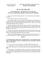 Dư thảo đề án thu học phí