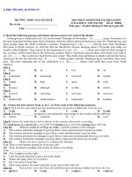 Đề ôn tập Anh_11 Kỳ 1 số 9