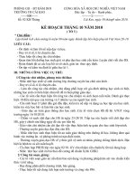KẾ HOẠCH THÁNG 10 - TỔ 3