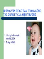 Những vấn đề trong công tác QL