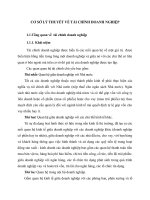 CƠ SỞ LÝ THUYẾT VỀ TÀI CHÍNH DOANH NGHIỆP