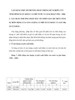 VẬN DỤNG MỘT SỐ PHƯƠNG PHÁP THỐNG KÊ NGHIÊN CỨU TÌNH HÌNH XUẤT KHẨU CÀ PHÊ NƯỚC TA GIAI ĐOẠN 1996 – 2006.