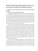 ĐÁNH GIÁ THỰC TRẠNG HOẠT ĐỘNG ĐẤU THẦU TẠI DỰ ÁN NÂNG CẤP ĐÔ THỊ NAM ĐỊNH GIAI ĐOẠN I