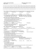 KIỂM TRA HỌC KÌ 1 TIN 10