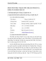 PHÂN TÍCH THỰC TRẠNG TIÊU THỤ SẢN PHẨM CỦA CÔNG TY CỔ PHẦN MAY 10