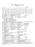 Đề kiểm tra môn Hóa lớp 10