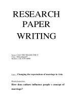 RESEARCH WRITING PAPER