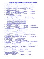 2400 CÂU TRACÁC NGHIỆM ÔN THI HSG