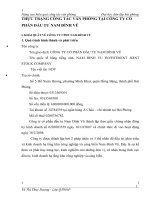 THỰC TRẠNG CÔNG TÁC VĂN PHÒNG TẠI CÔNG TY CỔ PHẦN ĐẦU TƯ NAM ĐÌNH VŨ