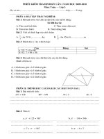 Đề KTĐK lần 1- Toán 3