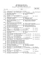 đề sinh học 10 có đáp án