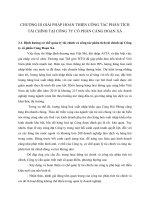 CHƯƠNG III GIẢI PHÁP HOÀN THIỆN CÔNG TÁC PHÂN TÍCH TÀI CHÍNH TẠI CÔNG TY CỔ PHẦN CẢNG ĐOẠN XÁ