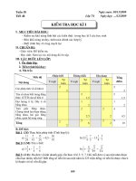 Kiểm tra học kì I Toán 7 (Ma trân + Đáp án)
