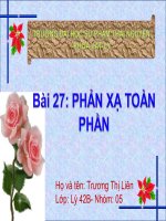 bài 27: phản xạ toàn phần