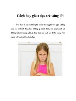 Cách hay giáo dục trẻ vâng lời