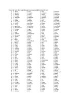 Exercise on preposition