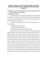 THỰC TRẠNG VỀ VẤN ĐỀ PHÁT TRIỂN NGUỒN NHÂN LỰC TRONG HUYỆN LẬP THẠCH