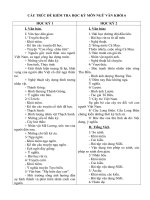 CẤU TRÚC ĐỀ KT NGỮ VĂN