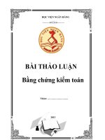 Bài thảo luận :Bằng chứng kiểm toán