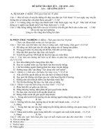 Đề, đáp án KT CD 9 kỳ I năm học 2010 - 2011