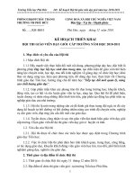 Kế hoạch Hội thi GV giỏi cấp trường năm học 2010-2011