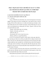 THỰC TRẠNG KẾ TOÁN CHI PHÍ SẢN XUẤT VÀ TÍNH GIÁ THÀNH SẢN PHẨM TẠI CÔNG TY TNHH MỘT THÀNH VIÊN CƠ KHÍ TRẦN HƯNG ĐẠO