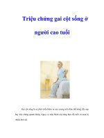 Triệu chứng gai cột sống ở người cao tuổi
