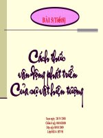 Cách thức phát triễn của sự vật, hiện tượng