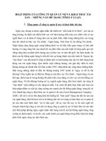 HOẠT ĐỘNG CỦA CÔNG TY QUẢN LÝ NỢ VÀ KHAI THÁC TÀI SẢN