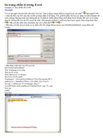 in trang chẳn lẻ trong Excell