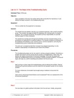 The Steps of the Troubleshooting Cycle