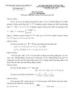 Đề thi dự tuyển HSG quốc gia Nghệ an vong 2, năm học 2010-2011