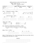 DE THI KTDK CKI -  LOP 3 - NH 2010 - 2011