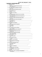 ĐỀ CƯƠNG HKI ANH 7 CHUẨN