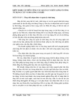 KIẾN NGHỊ CẢI TIẾN CÔNG TÁC QUẢN LÝ CHẤT LƯỢNG Ở CÔNG TY DỤNG CẮT VÀ ĐO LƯỜNG CƠ KHÍ