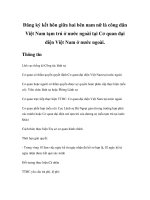 Đăng ký kết hôn giữa hai bên nam nữ là công dân Việt Nam tạm trú ở nước ngoài tại Cơ quan đại diện Việt Nam ở nước ngoài