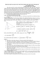 PP giải bài toán thể rích trong các đề thi ts