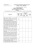 Biểu điểm chấm CQVH