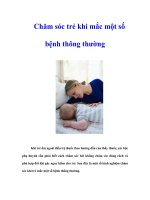 Chăm sóc trẻ khi mắc một số bệnh thông thường