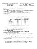 Đề thi Địa lí 11 - HK I