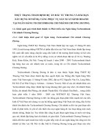 THỰC TRẠNG THẨM ĐỊNH DỰ ÁN ĐẦU TƯ TRUNG VÀ DÀI HẠN XÂY DỰNG SƠ SỞ HẠ TẦNG PHỤC VỤ SẢN XUẤT KINH DOANH TẠI NGÂN HÀNG TECHCOMBANK CHI NHÁNH CHƯƠNG DƯƠNG