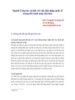 Ngành Công tác xã hội với việc hội nhập quốc tế trong bối cảnh toàn cầu hóa