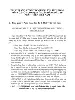 THỰC TRẠNG CÔNG TÁC QUẢN LÍ VÀ HUY ĐỘNG VỐN CỦA SỞ GIAO DỊCH I NGÂN HÀNG ĐẦU TƯ PHÁT TRIỂN VIỆT NAM