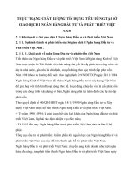 THỰC TRẠNG CHẤT LƯỢNG TÍN DỤNG TIÊU DÙNG TẠI SỞ GIAO DỊCH I NGÂN HÀNG ĐẦU TƯ VÀ PHÁT TRIỂN VIỆT NAM